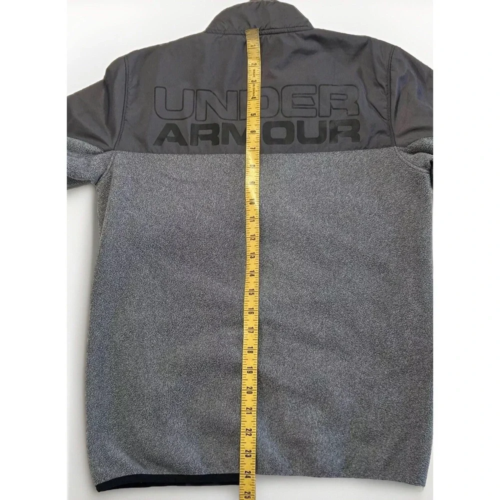 Boys Under Armour ColdGear Storm Full-Zip Jacket Sz YLG Zip Pockets Large Fleece